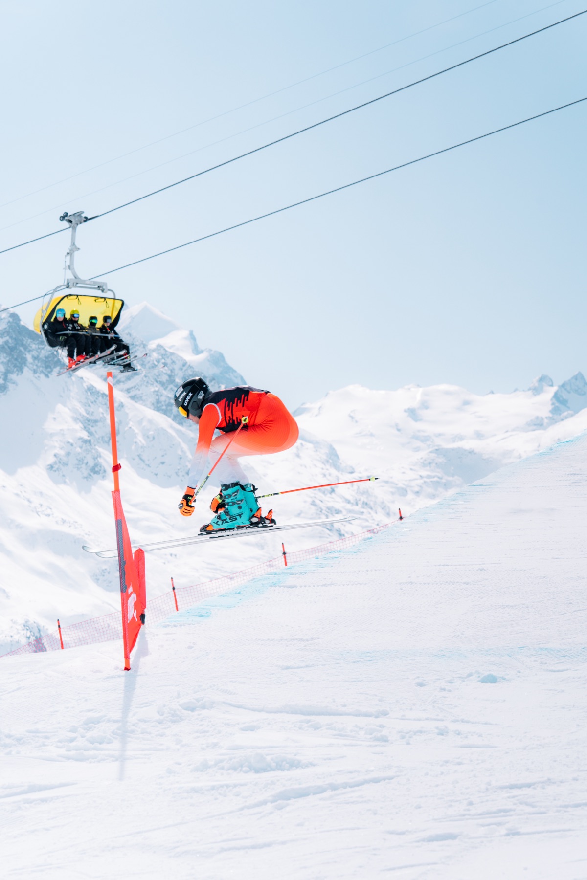 Blick über die Bergkulisse von St. Moritz während der Championships